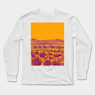 Atacama Desert in Argentina and Chile WPA Art Deco Poster Long Sleeve T-Shirt